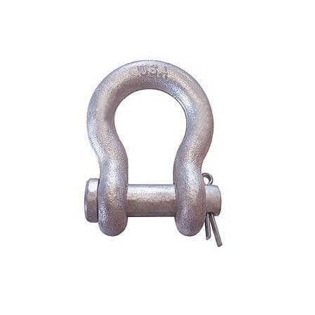 Super Strong Anchor Shackle, 20 Ton Load, 112 In, 163 In Round Pin, Galvanized